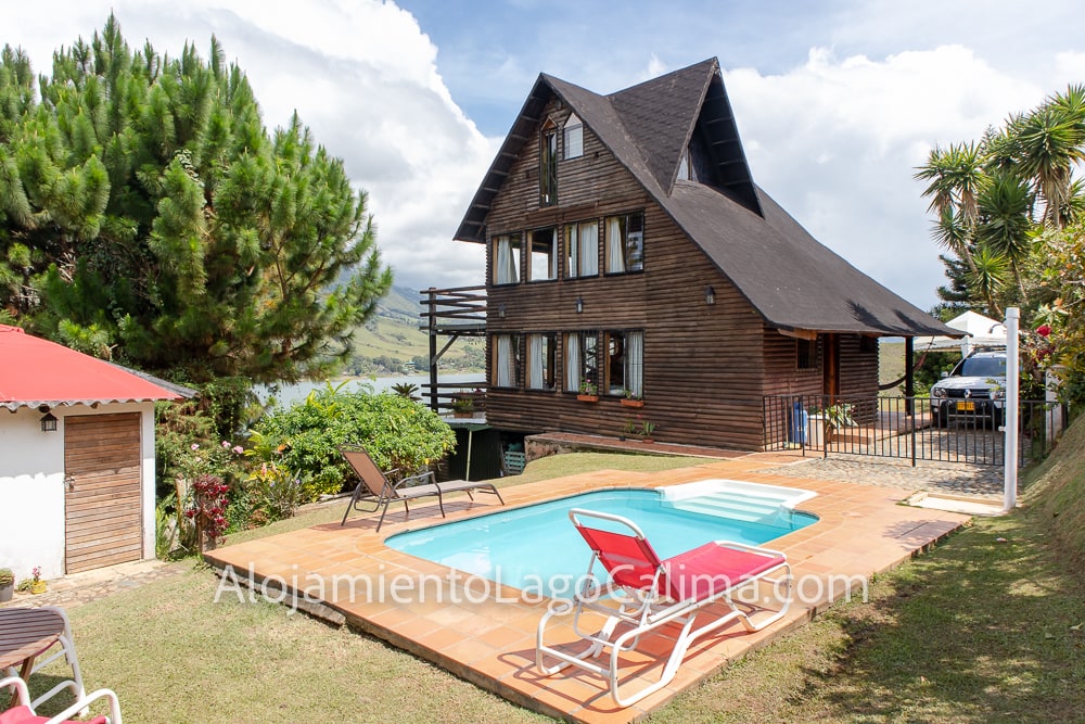 Casa de alquiler en el lago Calima
